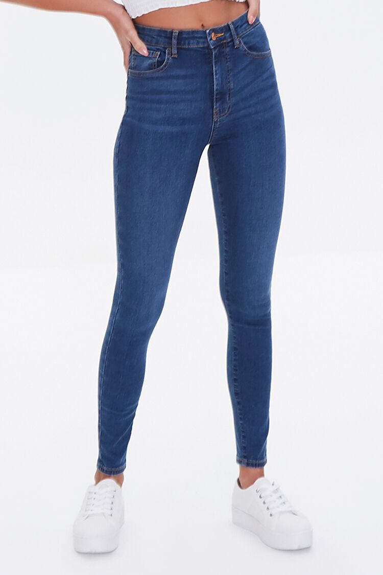 Taille haute Femme Skinny Slim Denim Cropped Capri Pantalon Jeans HOT 