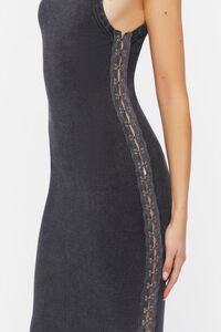 BLACK Rib-Knit Bodycon Midi Dress, image 5