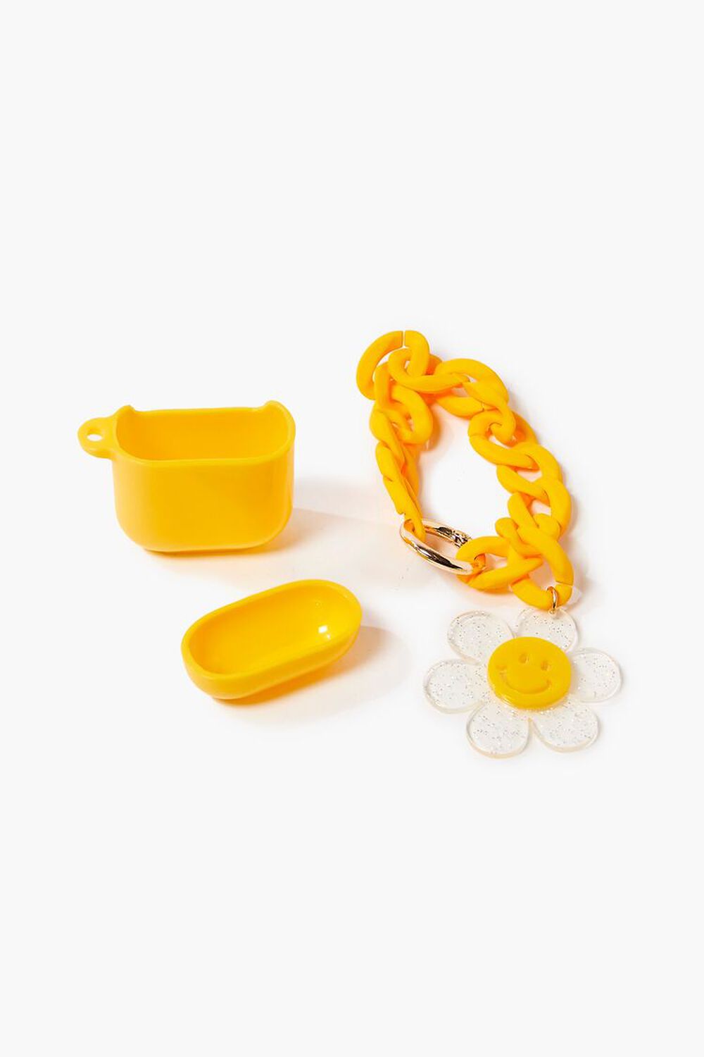 YELLOW Happy Face Wireless Earbuds Case, image 1