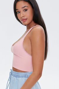 LIGHT PINK Lace-Trim Cropped Cami, image 2