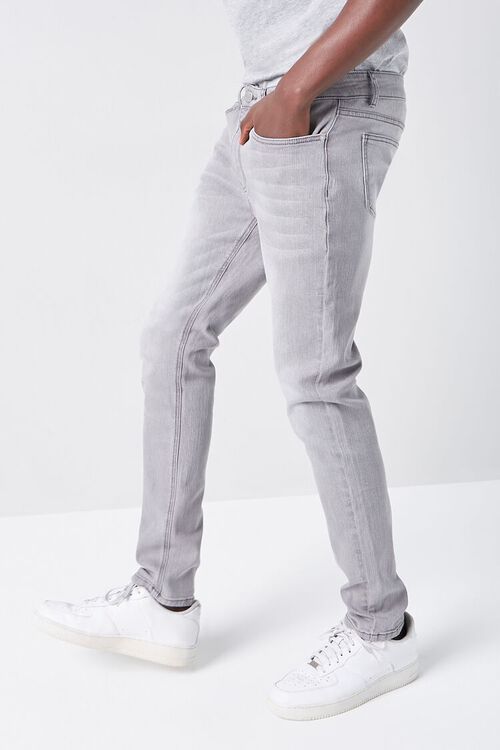 GREY Basic Stonewash Slim-Fit Jeans, image 3