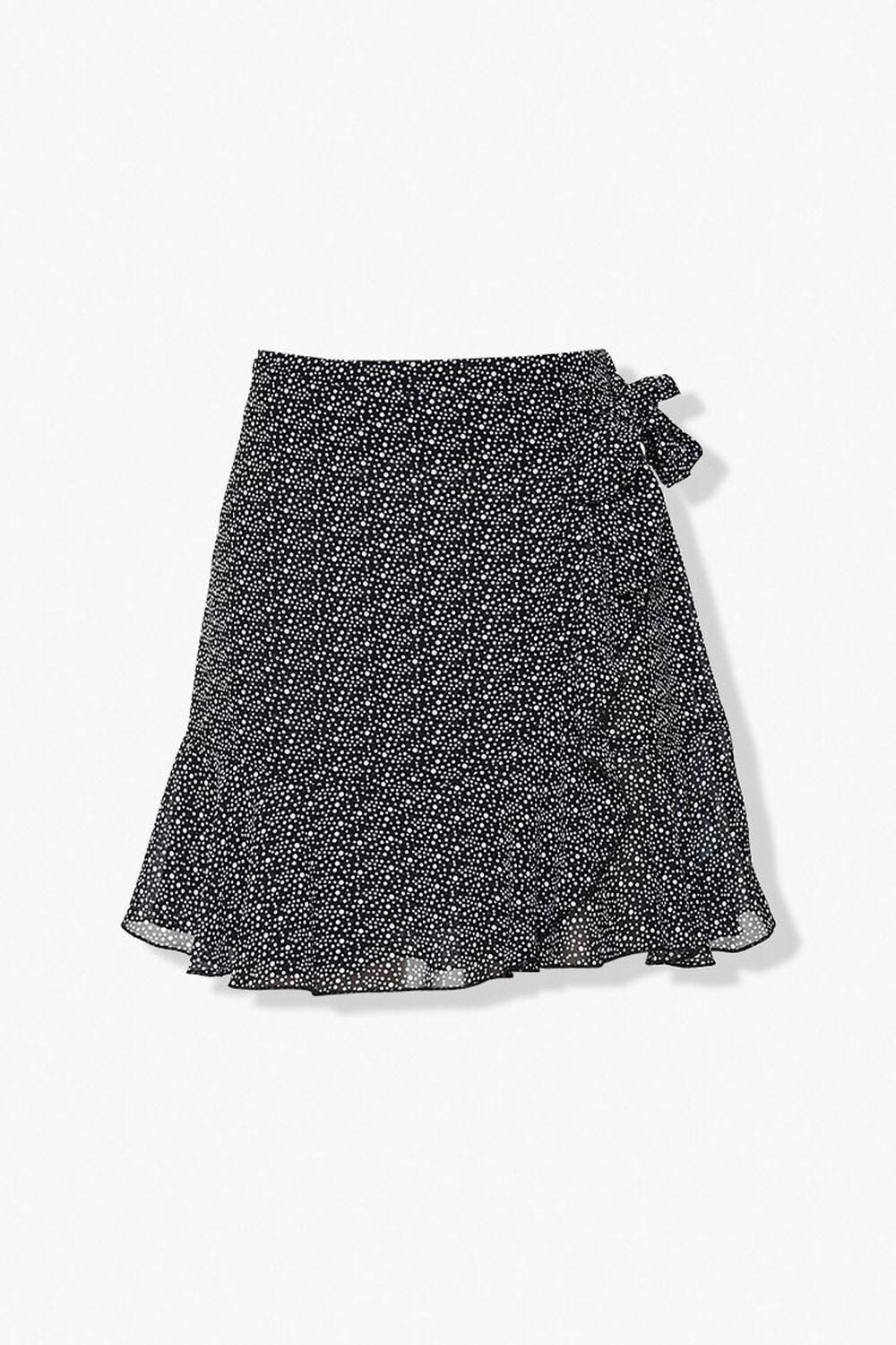 Dotted Ruffle-Trim Skirt