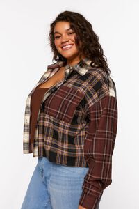 Plus Size Reworked Plaid Flannel Shirt, image 2