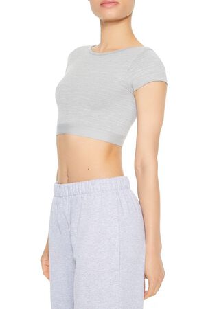 Seamless Scoop-Back Cropped Tee