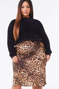 Plus Size Leopard Print Skirt, image 6
