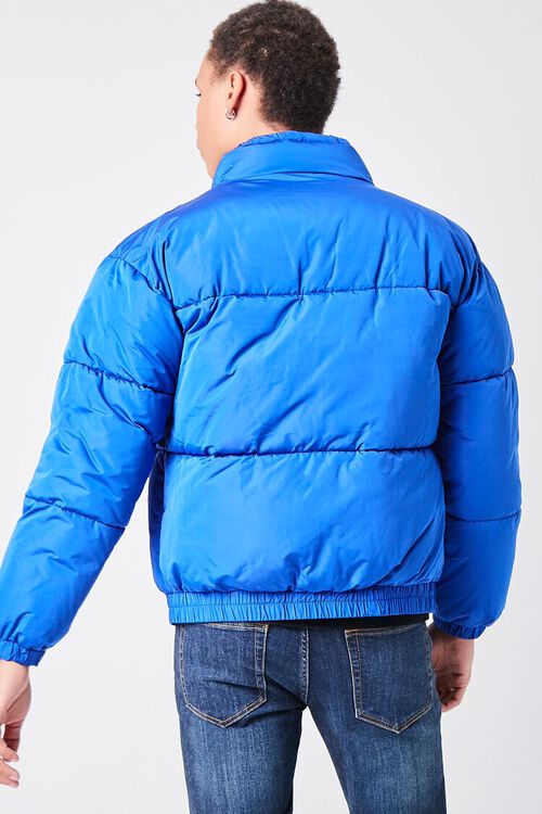 ROYAL BLUE  Embroidered Pantone Zip-Up Puffer Jacket, image 3