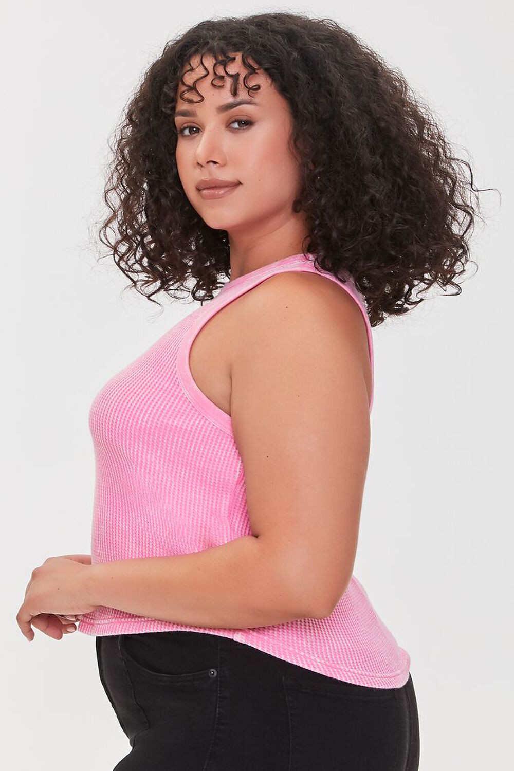 PINK ICING Plus Size Mineral Wash Tank Top, image 2