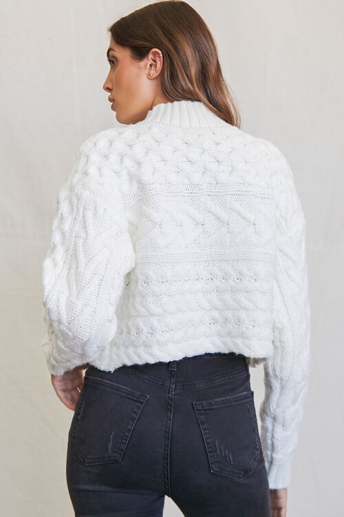 CREAM Cable Knit Mock Neck Sweater, image 3
