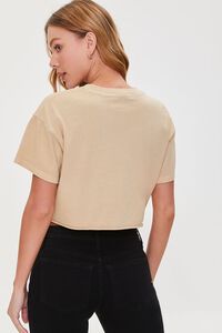 TAUPE/MULTI Hotter Than Hot Cropped Tee, image 3