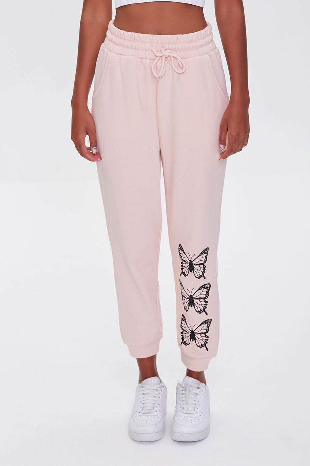 ROSE Butterfly French Terry Joggers, image 2