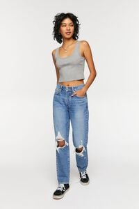 HEATHER GREY Cropped Tank Top, image 4