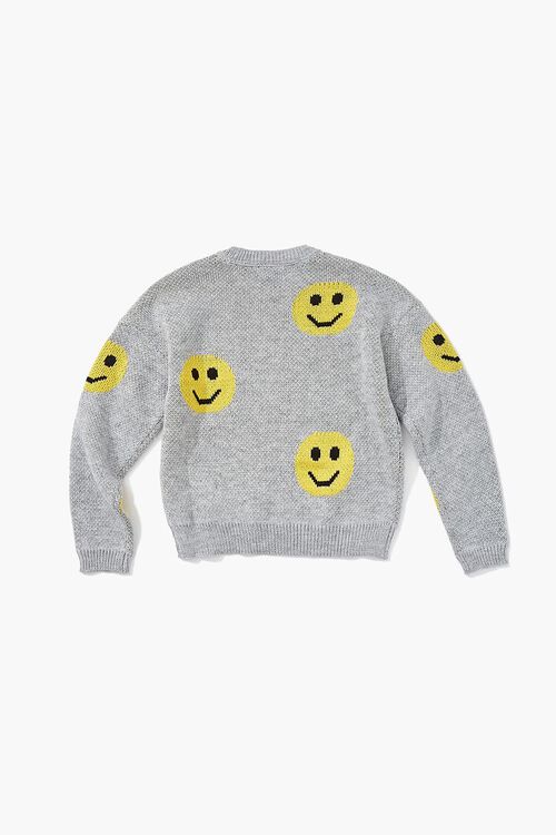 GREY/MULTI Girls Happy Face Sweater (Kids), image 2