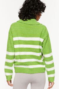 Fuzzy Striped Collared Sweater, image 3