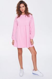 PINK Fleece Drop-Sleeve Mini Dress, image 4