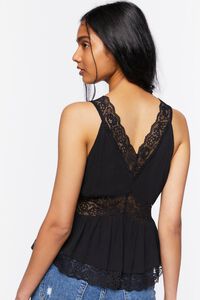 BLACK Plunging Lace Top, image 3