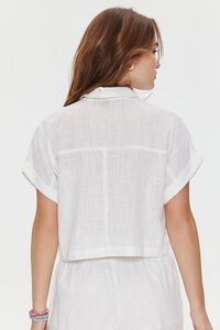 VANILLA Cropped Linen-Blend Shirt, image 3