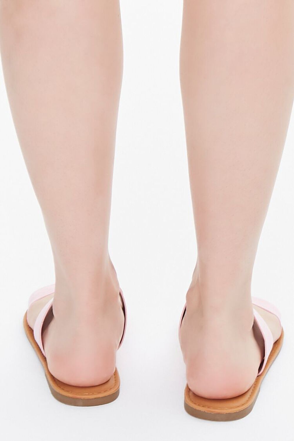 PINK Faux Suede Dual-Strap Sandals, image 3