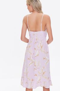 LAVENDER/MULTI Leaf Print Sweetheart Dress, image 3