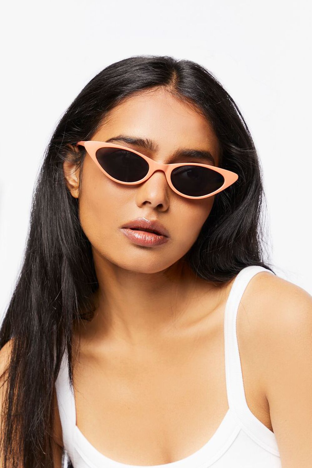 RUST/BLACK Cat-Eye Frame Sunglasses, image 1