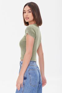 OLIVE Mineral Wash Cropped Tee, image 2