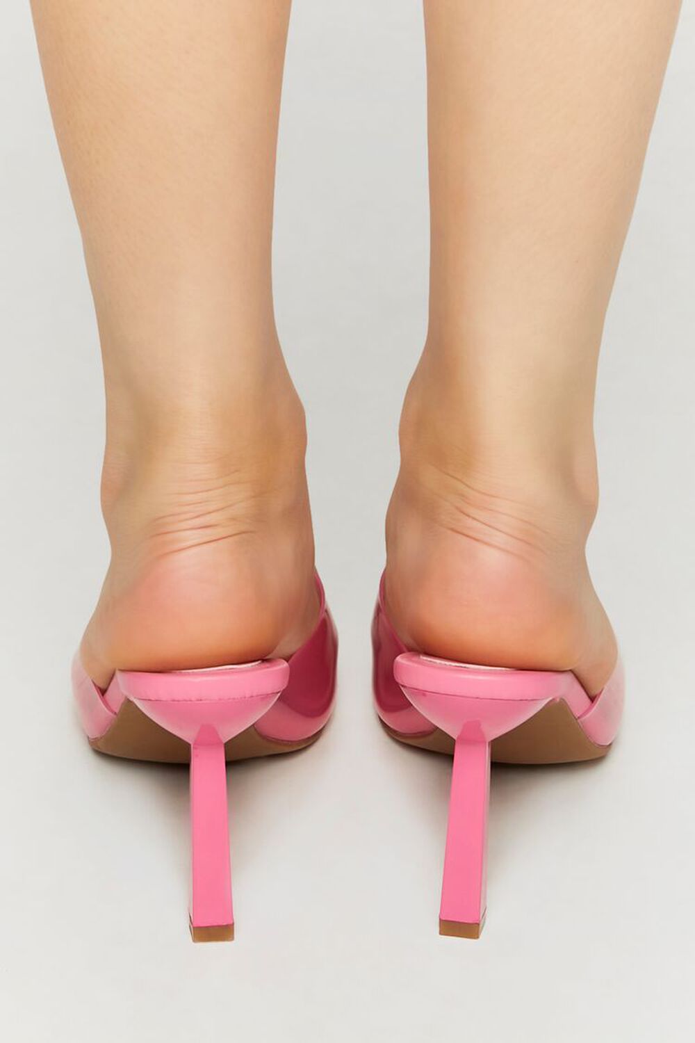 PINK Transparent Open-Toe Stiletto Heels, image 3