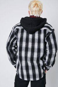 BLACK/WHITE Plaid Hooded Combo Jacket, image 3