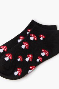 BLACK/MULTI Girls Mushroom Print Ankle Socks (Kids), image 2