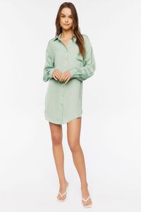 SAGE Dolphin-Hem Shirt Mini Dress, image 4