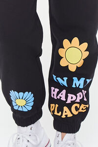 BLACK/MULTI In My Happy Place Graphic Joggers, image 5