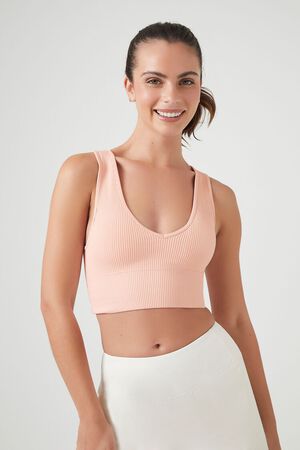 Racer Back Sports Bra in Pink No Shade – Rebel Athletic