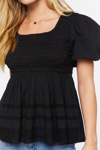 BLACK Tiered Puff Sleeve Top, image 5