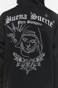 BLACK/MULTI Embroidered Buena Suerte Hoodie, image 6