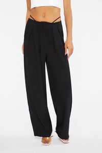 BLACK Cutout High-Rise Relaxed Pants, image 2