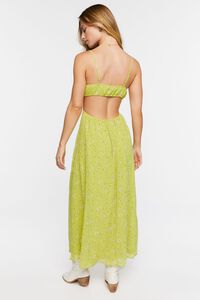GREEN/MULTI Chiffon Ditsy Floral Print Maxi Dress, image 3