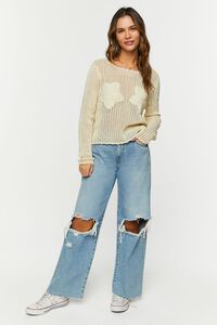 CREAM Open-Knit Floral Sweater, image 4