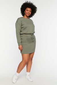 TEA Plus Size Drawstring Pullover & Mini Skirt Set, image 4
