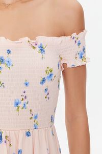 PINK/MULTI Floral Off-the-Shoulder Midi Dress, image 5