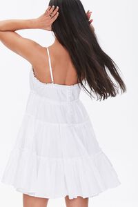 WHITE Tiered Fit & Flare Mini Dress, image 3
