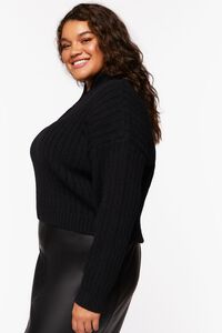 Plus Size Half-Zip Funnel Neck Sweater, image 2