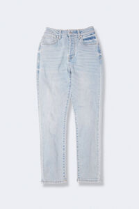 LIGHT DENIM Button-Fly Mom Jeans, image 5