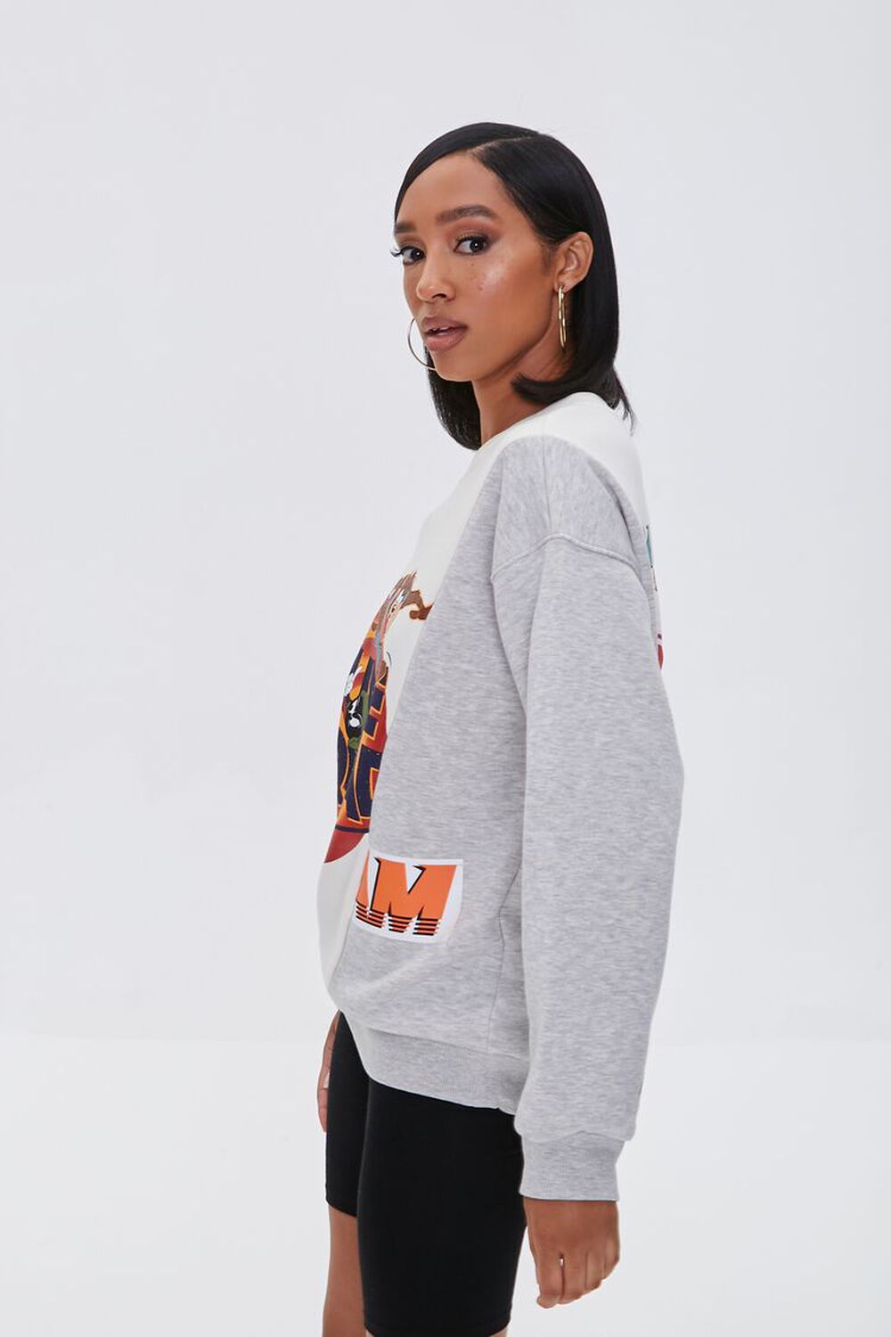 HEATHER GREY/MULTI Reworked Space Jam Pullover, image 2