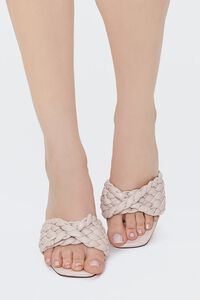 NUDE Braided Faux Leather Lucite Heels, image 4