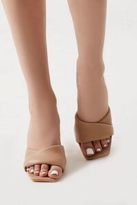 NUDE Faux Leather Crisscross Stiletto Heels, image 4