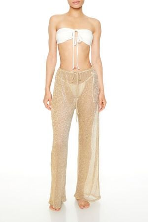 Shimmery Swim Cover-Up Pants