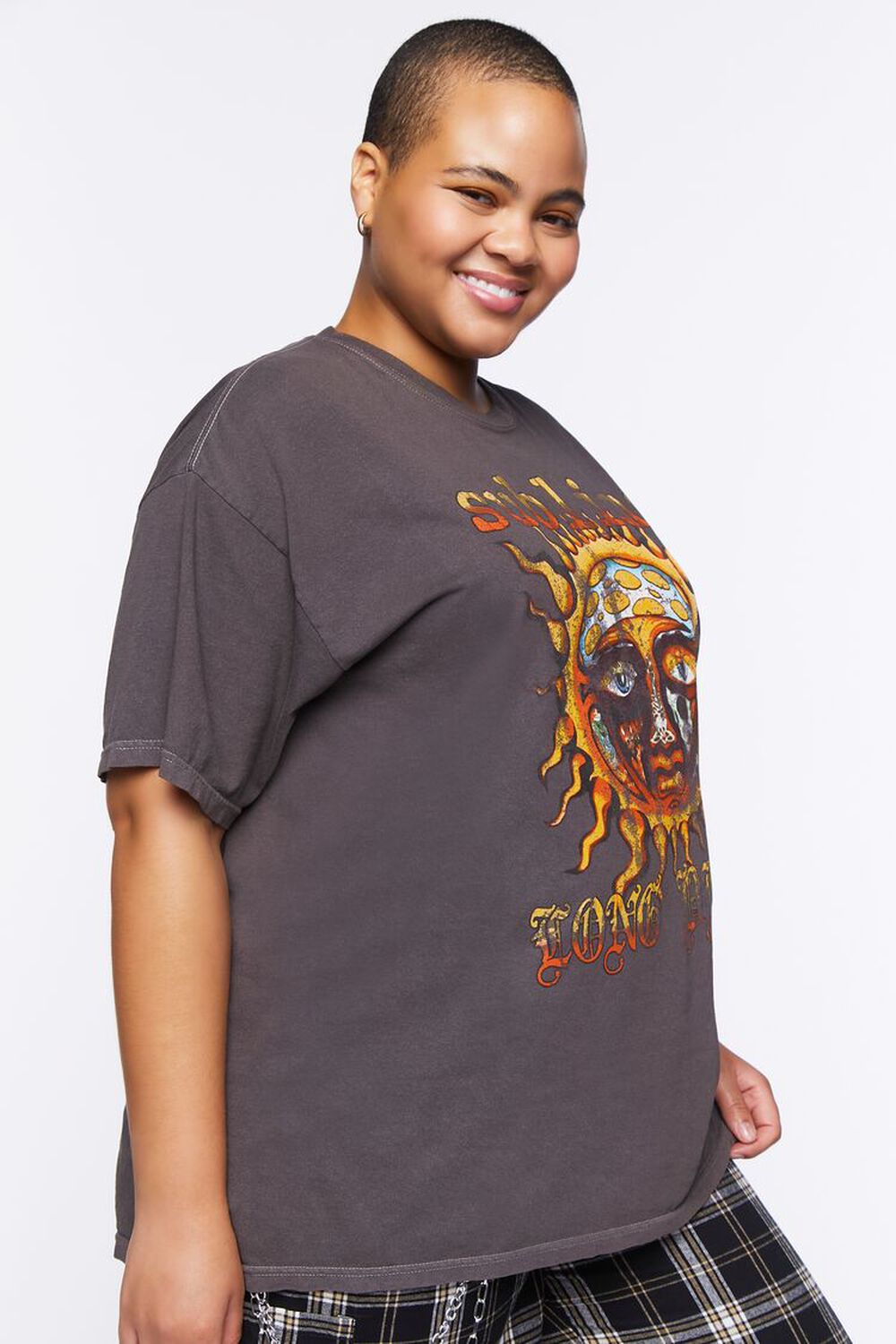 CHARCOAL/MULTI Plus Size Sublime Graphic Tee, image 2