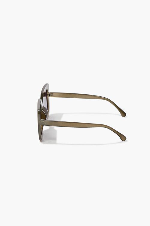 OLIVE/GREY Oversized Square Sunglasses, image 6