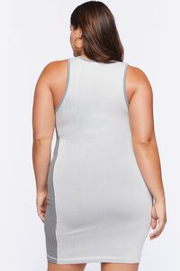 BLACK/WHITE Plus Size Striped Bodycon Mini Dress, image 3