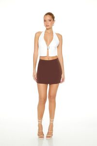 DARK COCOA A-Line Mini Skirt, image 1