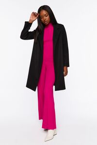 BLACK Notched Trench Coat, image 4