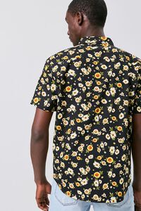 BLACK/MULTI Fitted Daisy Print Shirt, image 3